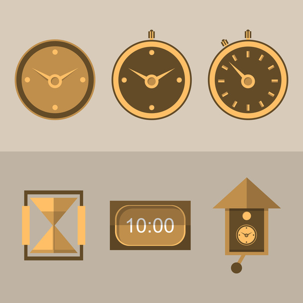 Icons for clocks - Vector, Image