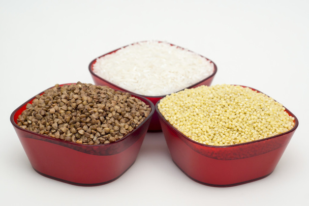 Beyaz pirinç, buğday ve arpa - Fotoğraf, Görsel