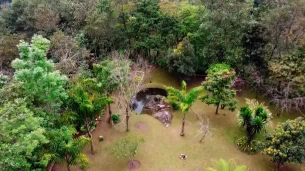 Un jardin de un centro ecoturistico en medio de la verde naturaleza - Footage, Video