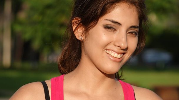 A Smiling Young Minority Female - Fotoğraf, Görsel