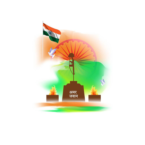 vector illustration of greeting banner for the Indian Republic Day 26 January - Vector, Image