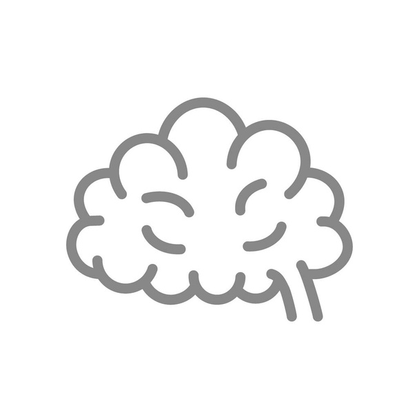 Icono de línea cerebral humana. Símbolo sano del órgano interno - Vector, Imagen