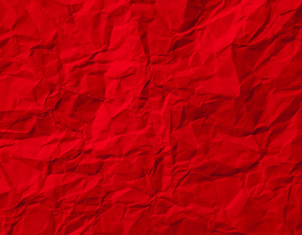 Red Crumpled Paper Texture - Photo, Image