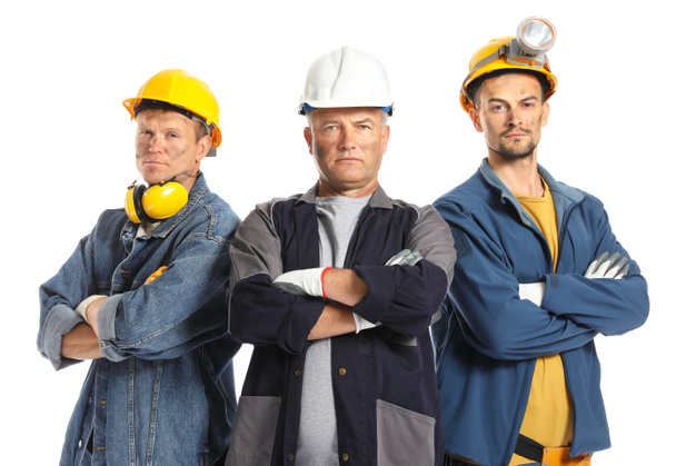Miner men on white background - Photo, Image