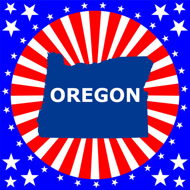 Yhdysvaltain Oregonin osavaltion kartta
 - Vektori, kuva