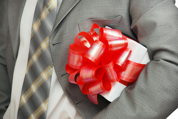 The businessman with a gift - Foto, imagen