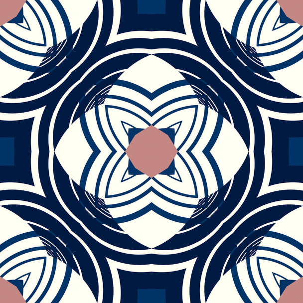 Simple trendy symmetrical geometric pattern. Great for fashion design and house interior design. Template for textile, ceramic tiles, tapestry, carpet, blanket, bedspread, fabric, wallpapers. - Valokuva, kuva