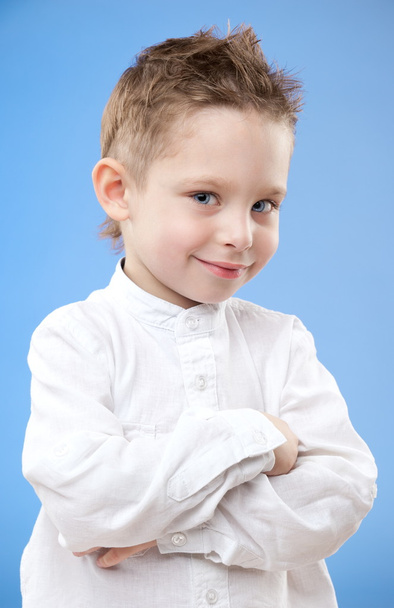 Little  boy in white - Foto, Imagem
