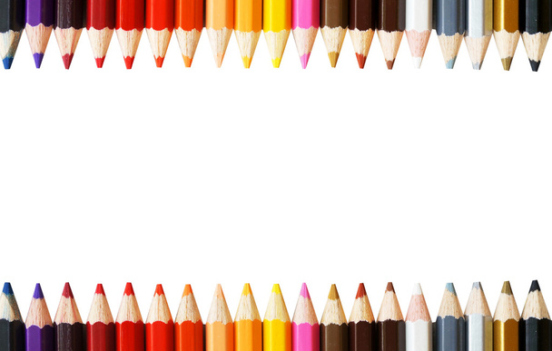 Lápis coloridos, isolados no fundo branco - Foto, Imagem