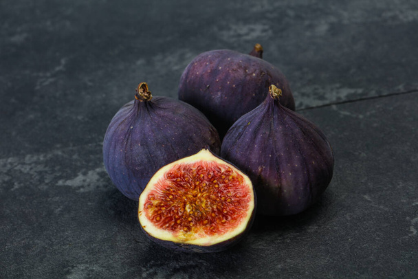 Ripe sweet fresh sliced fig fruit - Photo, Image
