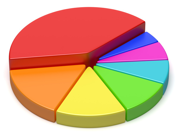 Creative abstract colorful pie chart - Foto, Imagem