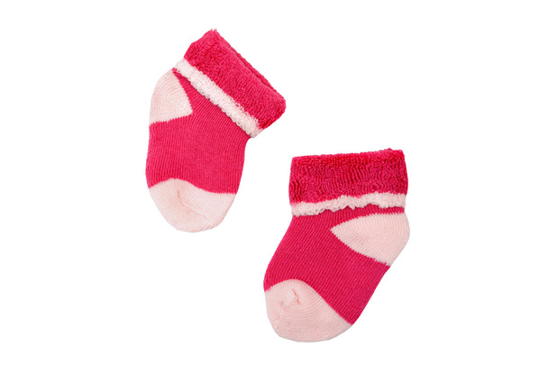 Красочные детские носки, изолированные на белом
 - Фото, изображение