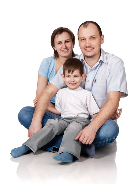 The family in the jeans - Zdjęcie, obraz