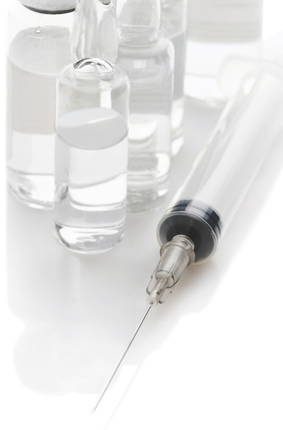 Syringe and vials - Foto, Imagem