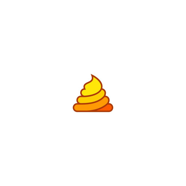 Pile of poo, shit vector icon isolated - Vettoriali, immagini