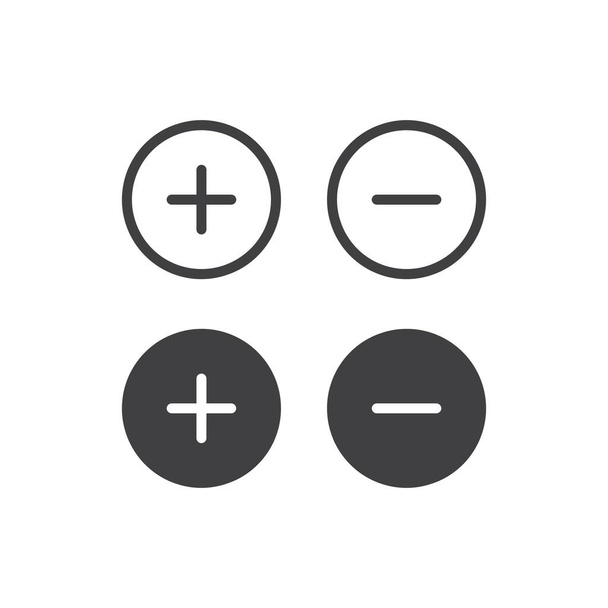 Plus and minus. Vector icon template - Vector, Image