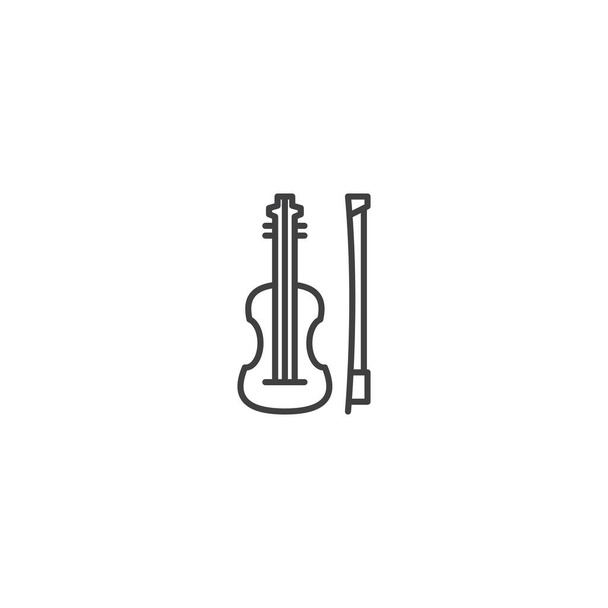 Viola instrumento de música vector icono - Vector, Imagen