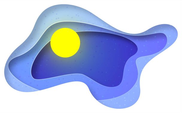 Векторное небо в стиле бумажного искусства - Вектор,изображение