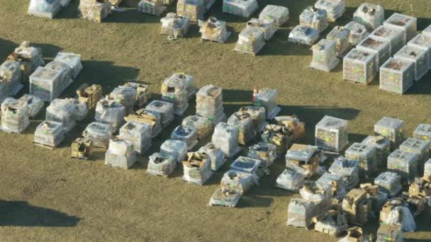 Letecký hurikán Michael nouzový zásobovací sklad FEMA Florida - Záběry, video