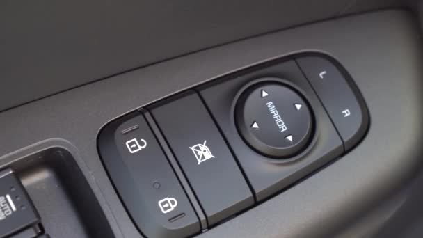 Πίνακας ελέγχου κουμπιών Αθλητισμός αυτοκινήτου Καθρέφτης Γυαλί Joystick - Πλάνα, βίντεο
