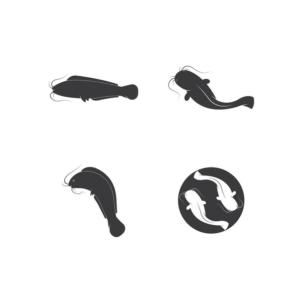 Modello logo Catfish icona vettoriale illustrazione design - Vettoriali, immagini
