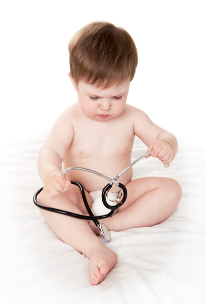 chlapec s stetoskop - Fotografie, Obrázek