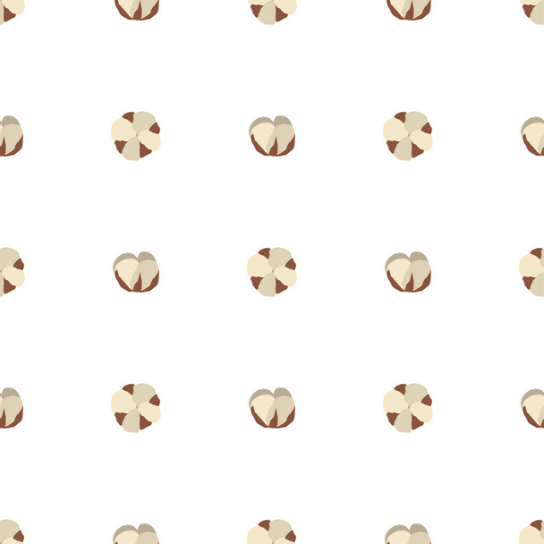 Natural wrapping paper design with cotton bud seamless pattern. - ベクター画像