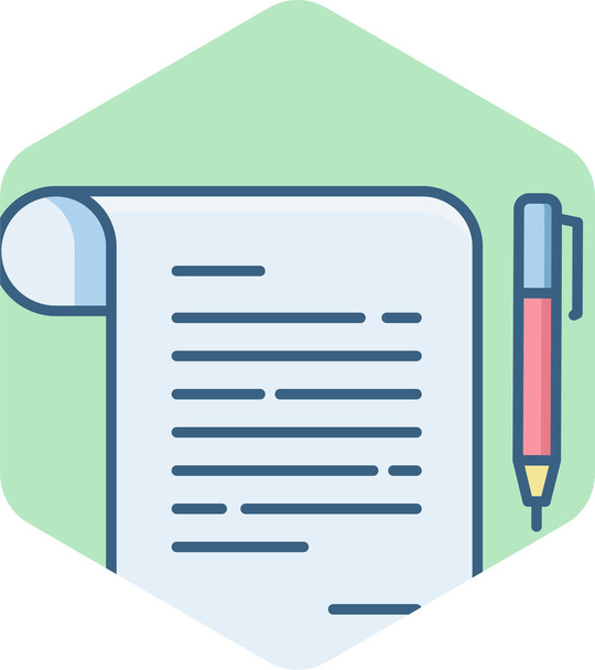 Document and pen, notes icon modern and simple, vector illustration  - Вектор, зображення