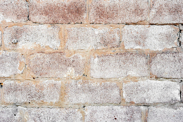 Texture, brick, wall, it can be used as a background. Brick texture with scratches and cracks - Foto, Imagem