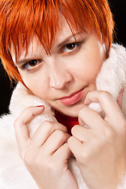 Girl with red hair - Фото, изображение