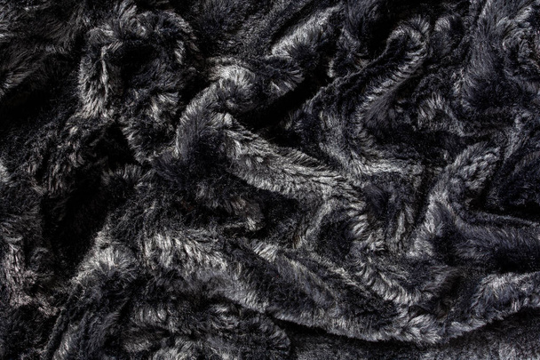 sötét színű bunda textúrája - Fotó, kép