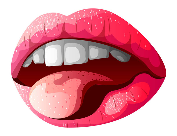 Vektorin huulet kaltevuustyyliin - Vektori, kuva