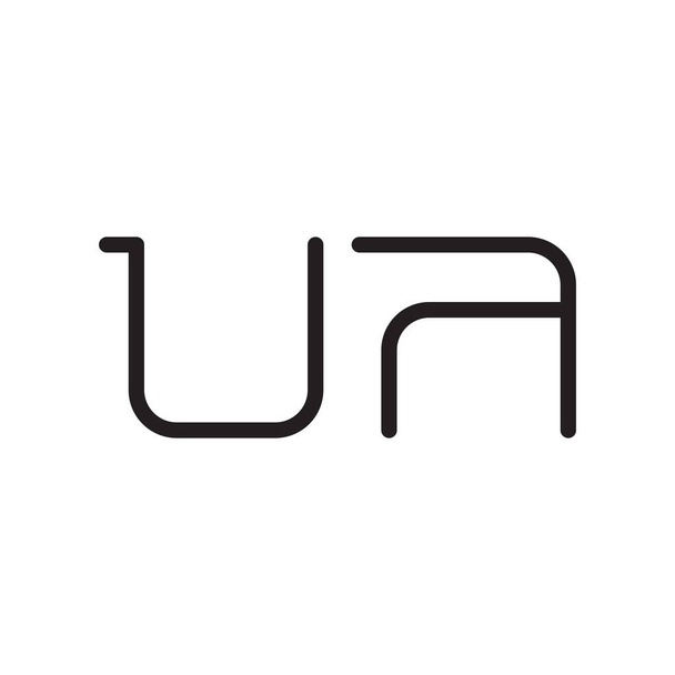 ícone do logotipo do vetor de letra inicial ua - Vetor, Imagem
