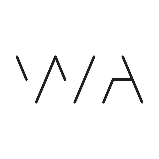wa ensimmäinen kirjain vektori logo kuvake - Vektori, kuva