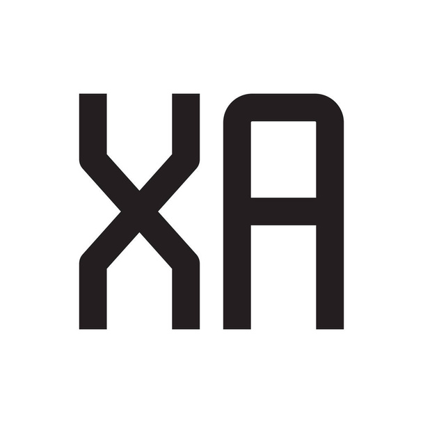 icono del logotipo del vector de letra inicial xa - Vector, imagen