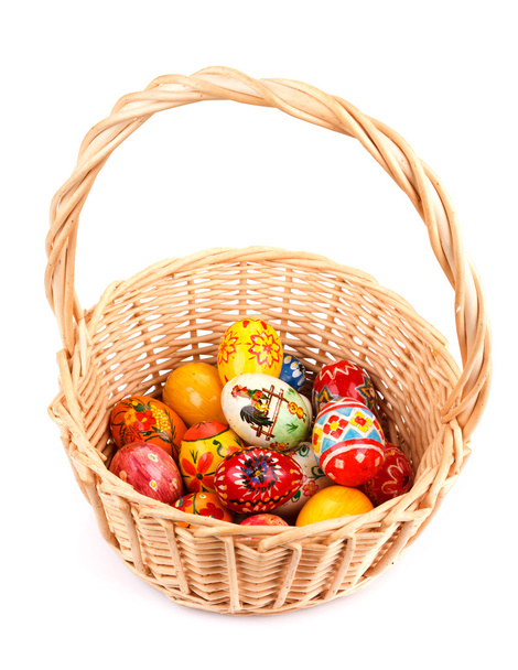 Panier de Pâques avec œufs - Photo, image
