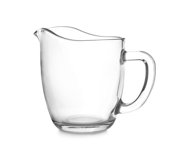 Clean empty glass jug isolated on white - Foto, imagen