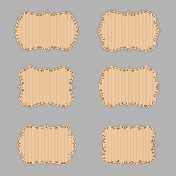 Vector set label vintage and texture.Tag and frame. - Vector, Image