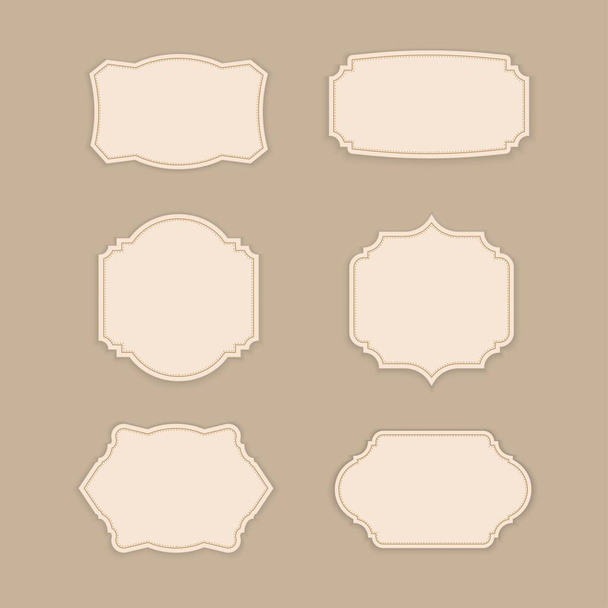 Vector set vintage tags labels and frame - Vector, afbeelding