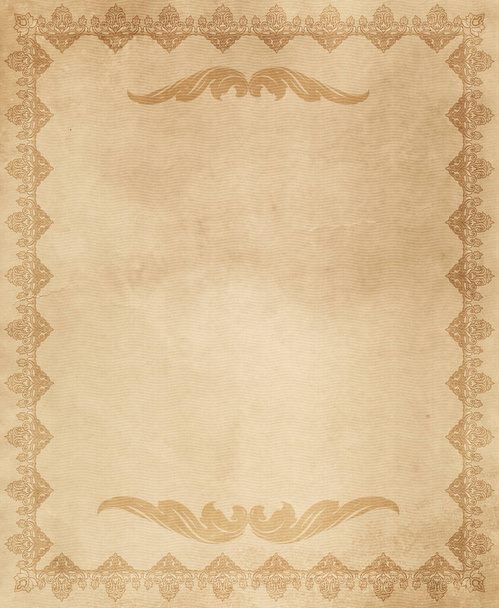 Vintage paper with decorative ornamental border and copy space for text. - Fotografie, Obrázek