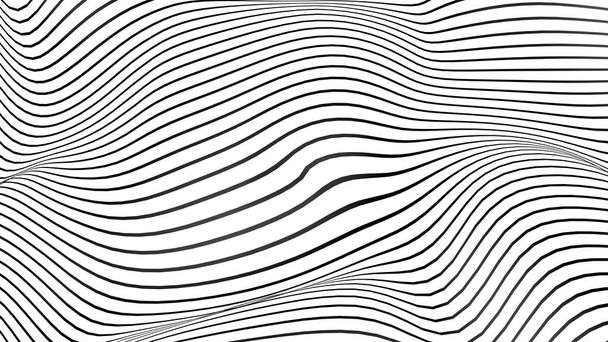 Fekete-fehér görbe hullám vonal elvont háttér. - Fotó, kép