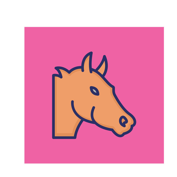 Pferd Isolierte Vektor-Symbol, das leicht geändert oder bearbeitet werden kann - Vektor, Bild