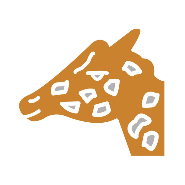 Giraffe Isoliertes Vektorsymbol, das leicht verändert oder bearbeitet werden kann - Vektor, Bild
