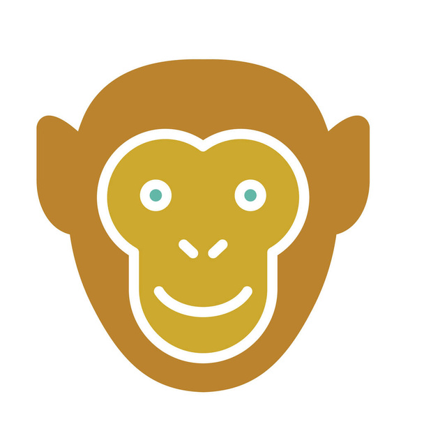 Ikona Monkey Isolated Vector, którą można łatwo zmodyfikować lub edytować - Wektor, obraz