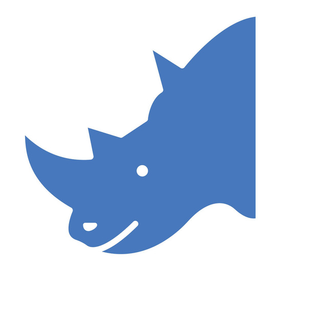 Nosorožec Izolovaná ikona vektoru, kterou lze snadno upravit nebo upravit - Vektor, obrázek
