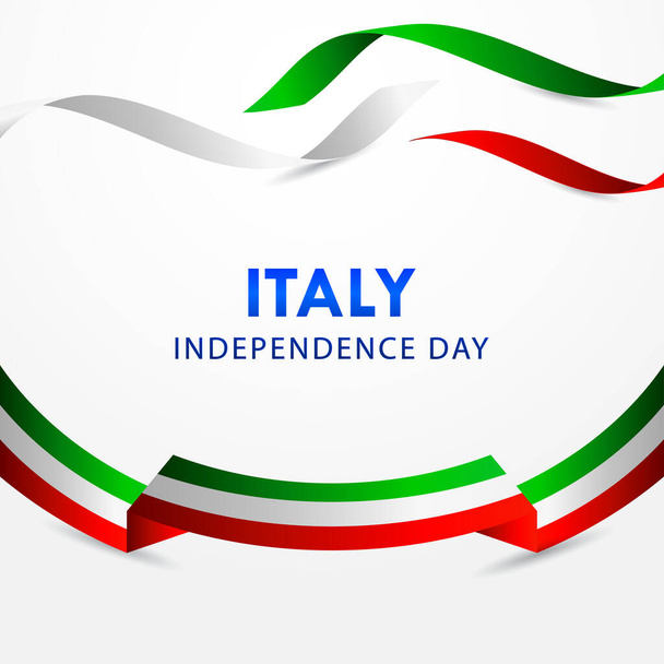 Italia Giorno dell'indipendenza Design vettoriale per banner Stampa e auguri Sfondo - Vettoriali, immagini