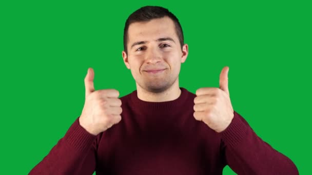 man showing thumbs up gesture - Footage, Video