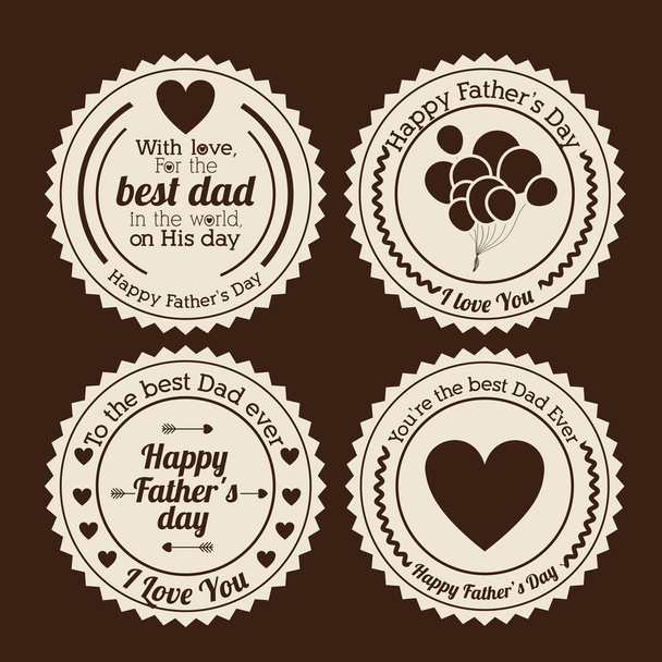 Fathers day design - Vector, Image