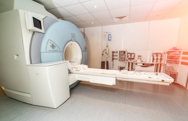 Modern CT or MRI scanner in up to date clinic with professional equipment. Diagnosing health problems. - Fotografie, Obrázek