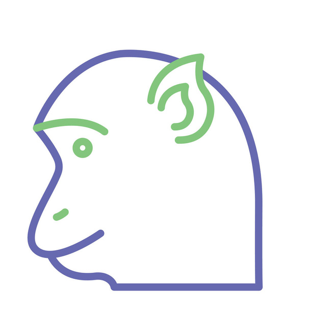 Izolowana ikona wektora szympansa, którą można łatwo modyfikować lub edytować - Wektor, obraz